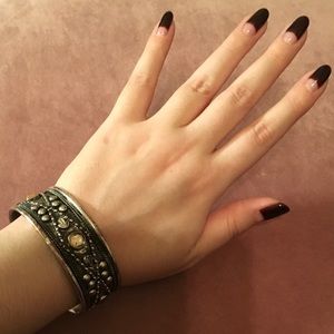 Vintage cuff bracelet COSPLAY goth medieval Leia